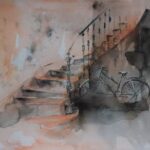 Vélo dans l'escalier