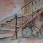 Vélo dans l'escalier